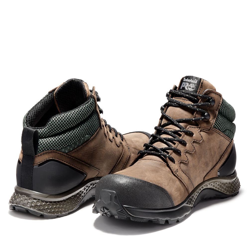 Bocanci De Muncă Timberland Barbati Maro/Negrii - Pro® Reaxion Comp Toe - Romania - QTGMCS067